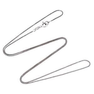 Vintage Indonesia IBB Sterling Silver 925 0.7mm Box Chain Necklace 20”